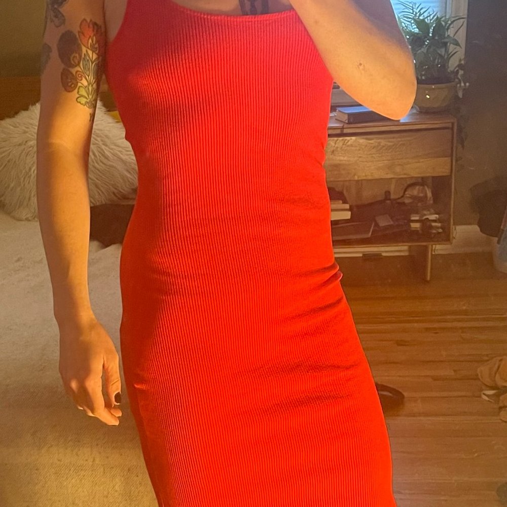 Red Bodycon Maxi Dress